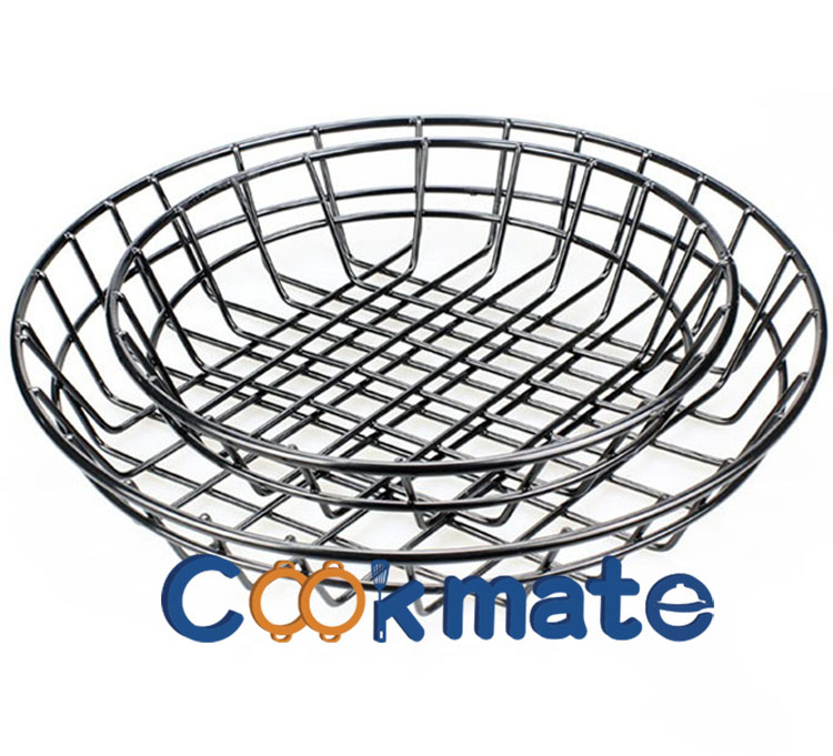 COOKMATE 8InCH REDONDO METÁLO DE METÁLO DE METÁLICO CESTARIO FÁCIL ALIMENTACIÓN Y PAN PANTENERO FRENCHA FRIES CESTAS