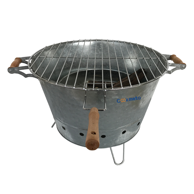 Durable Al aire libre Cocina Plegable Barril Portátil Barbacoa Parrilla Cubo de carbón