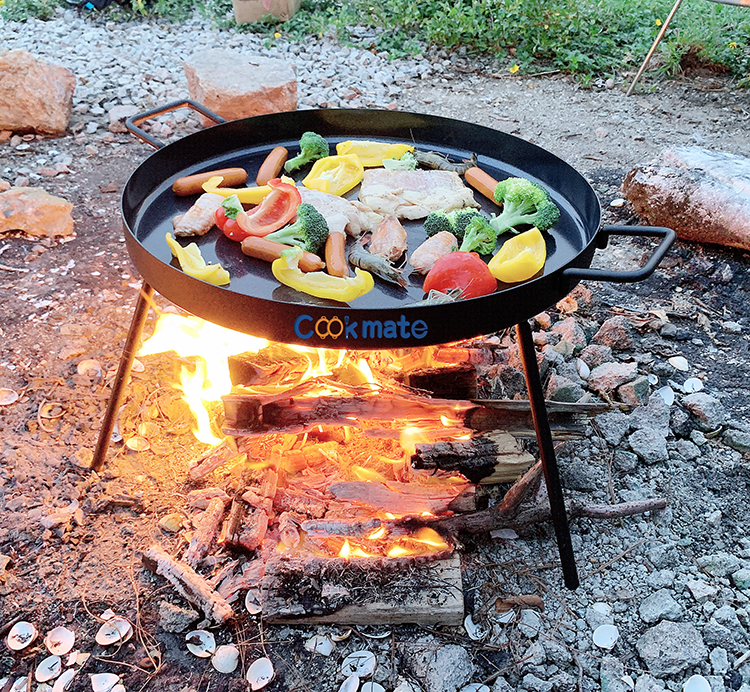 304 acero inoxidable simple y fácil limpio redondo barbacoa portátil bbq parrilla