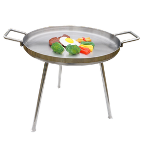 Conjunto de utensilios de cocina de camping de cocina al aire libre Cacerola plana redonda de acero inoxidable con soporte desmontable de Guangdong