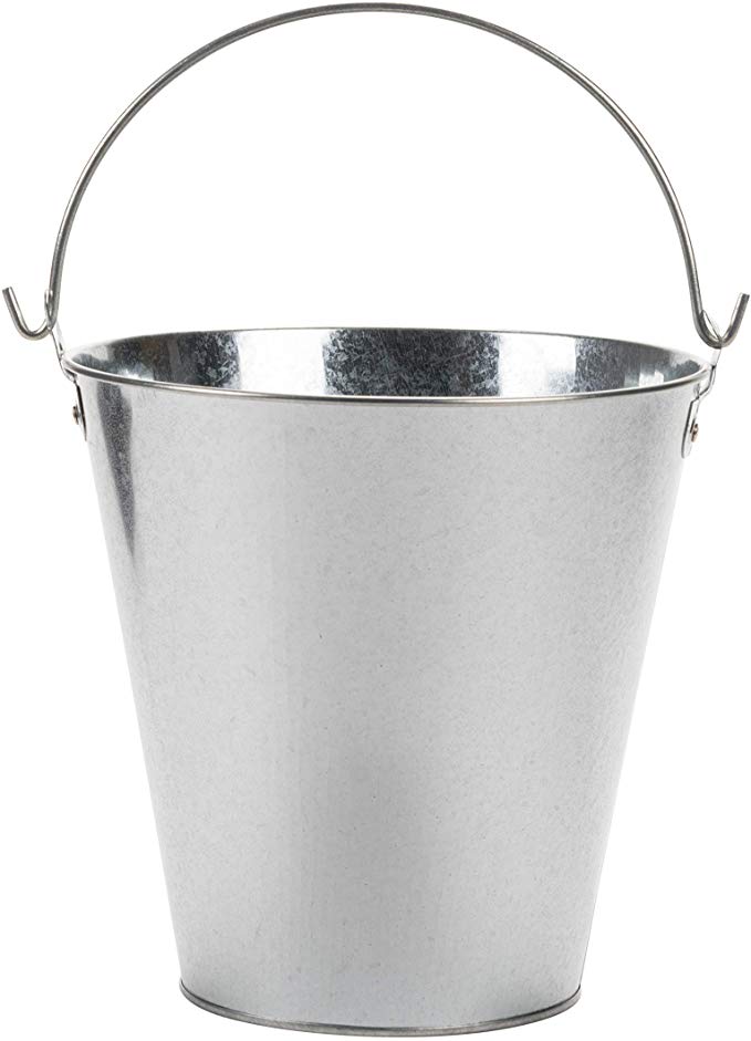 Cubos galvanizados redondos con la manija para la cerveza y las bebidas