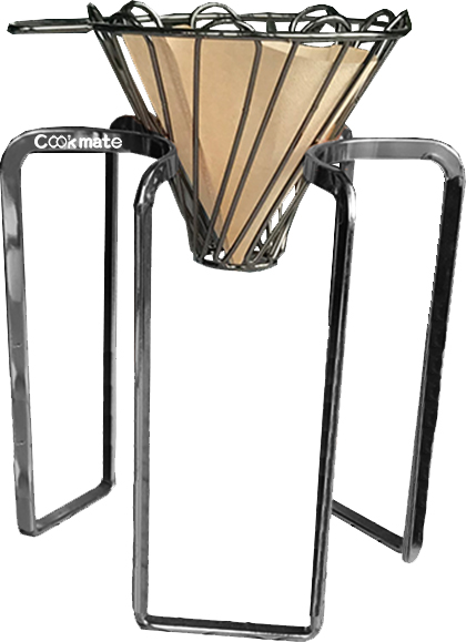 Soporte de papel de filtro de café de cookMate 304 Acero inoxidable Pedcolator Marco Rack Stain Drip Drip Line