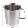 Cocina personalizada Herramientas útiles 1pc 500ml / 1000ml / 1500ml Copa de acero inoxidable de acero inoxidable Tazas de medición de vidrio graduado
