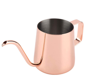 Defectos cero Forma elegante de oro rosa 350 ml Cuello de cisne de acero inoxidable Vierta sobre el té del té del té del té del té del té del té