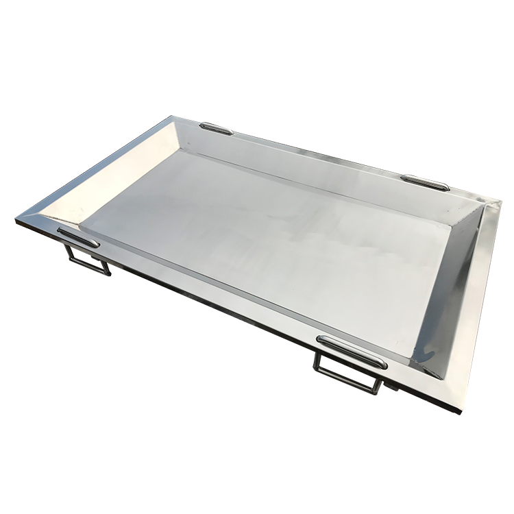 Ventas de fábrica Barbacoa de acero Bandeja rectangular Bandeja de cerdo asado Sartén con asa