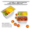 6 "Tabla de vapor profunda 1/4 Tamaño de acero inoxidable Anti-Jam Peso estándar Hotel GN Food Pans