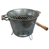 Fácil de instalar y usar un cubo de barbacoa de carbón de metal galvanizado al aire libre interior.