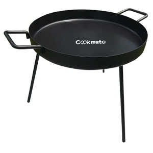 Durable antiadherente de hierro fundido, incluso calor, distribución de calor, redondo, tradicional, al aire libre, ventilador.