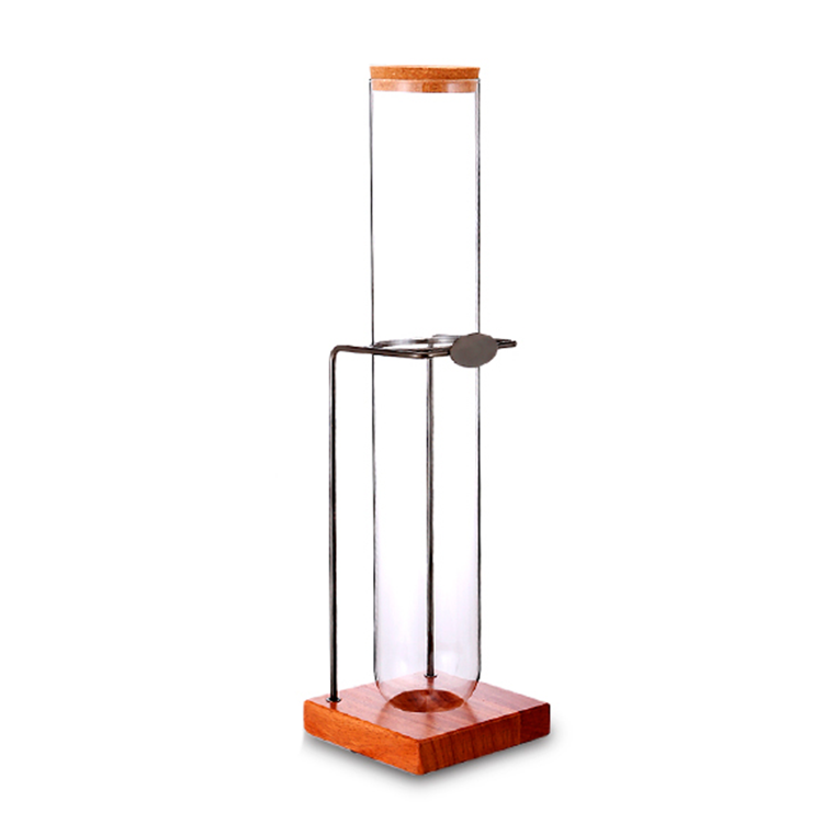 Rack de madera de tubo de ensayo de acero inoxidable de alta calidad 304 para mostrar el soporte de exhibición del grano de café y del té