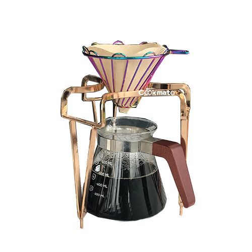 Soporte de papel de filtro de café de cookMate 304 Acero inoxidable Pedcolator Marco Rack Stain Drip Drip Line