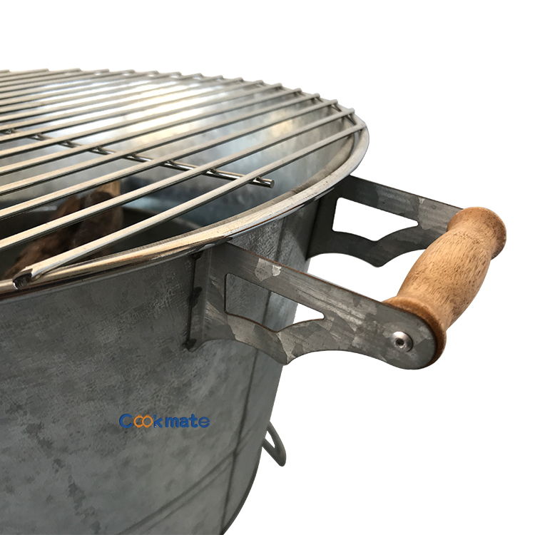 COOKMATE EXTERIOR Balcón Fácil de usar Barra de metal Barbacoa de carbón de leña