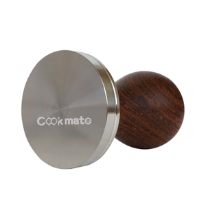 Accesorios de barras Espresso Hammer Base plana Pull Tamper Tamper con mango de madera