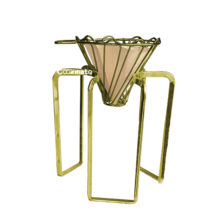 Soporte de papel de filtro de café de cookMate 304 Acero inoxidable Pedcolator Marco Rack Stain Drip Drip Line